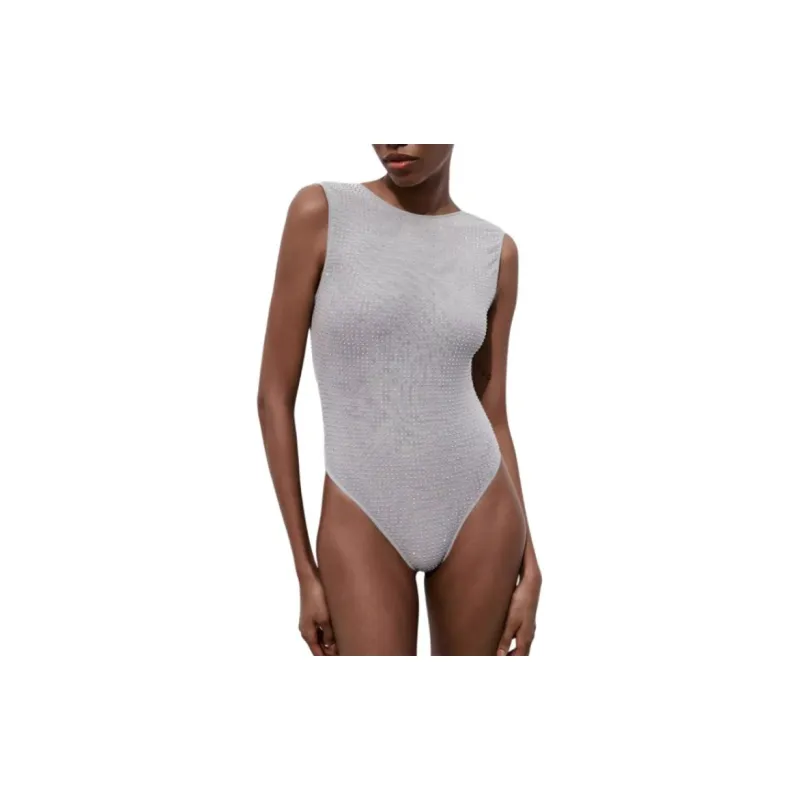 ZARA Bodysuits Women's Gray-2