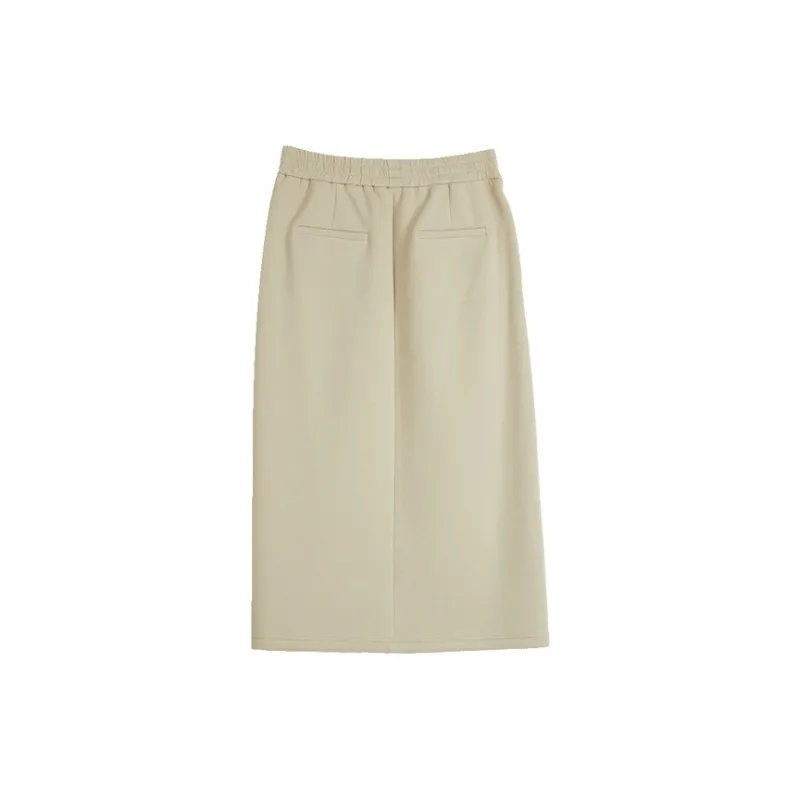ELLE Casual Long Skirts Women's Light Green-1