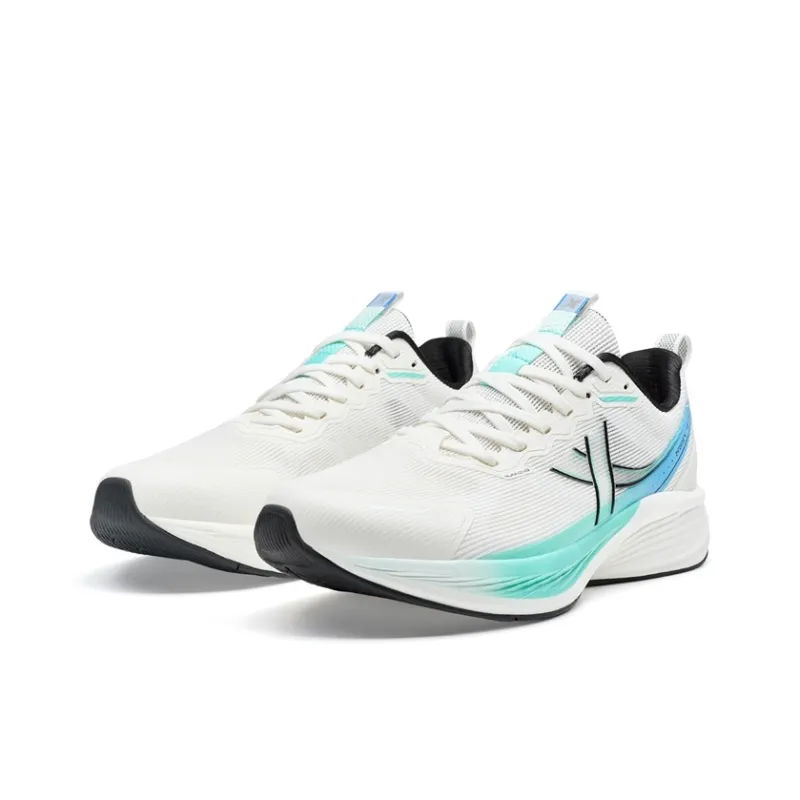 XTEP Cushioned Slip Resistant Low Top Running Shoes Men's Sail White/Aurora Green-3