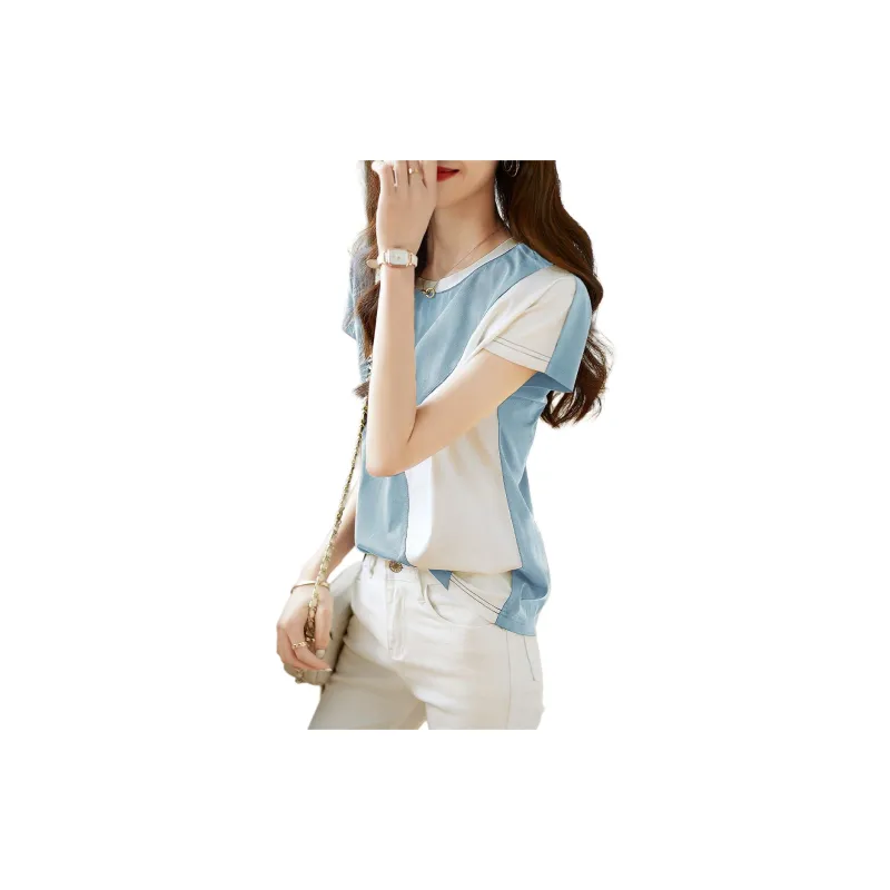 XWI T Shirts Women's Light Blue-2
