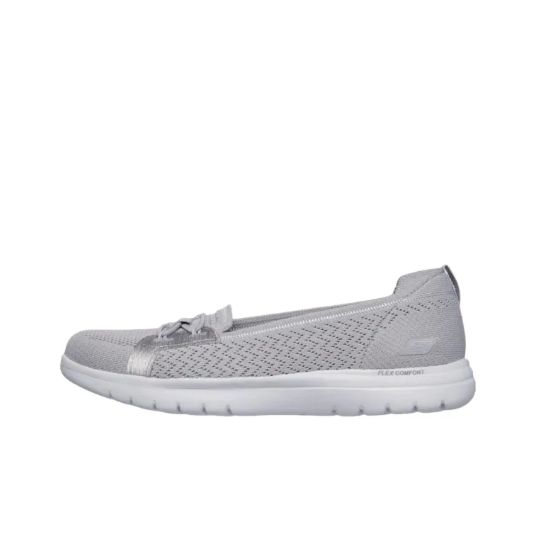 Skechers On The GO Fle Anti Slip Wear Resistant Low Top Casual Shoes Women's Gray-0