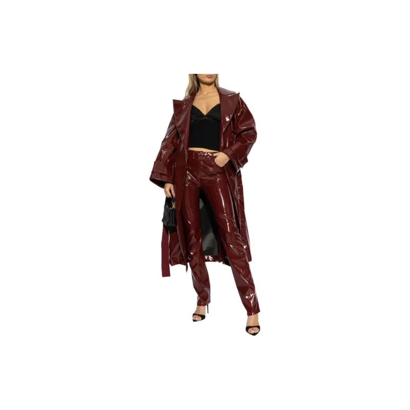 Blumarine Lacquered finish Single breasted Coat-3