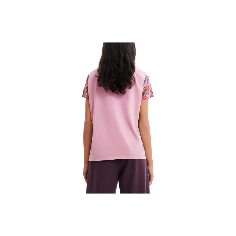 Desigual T Shirts Women's Pink-3