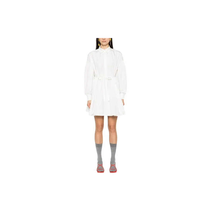 MSGM Long Sleeved Dresses Women's Ecru-1