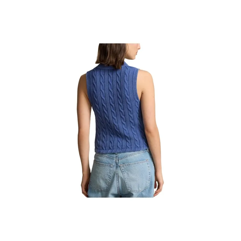 Polo Ralph Lauren Cable knit Cotton Polo Top-3