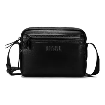 SEPTWOLVES Cow Leather Crossbody Bag Regular Men's Black