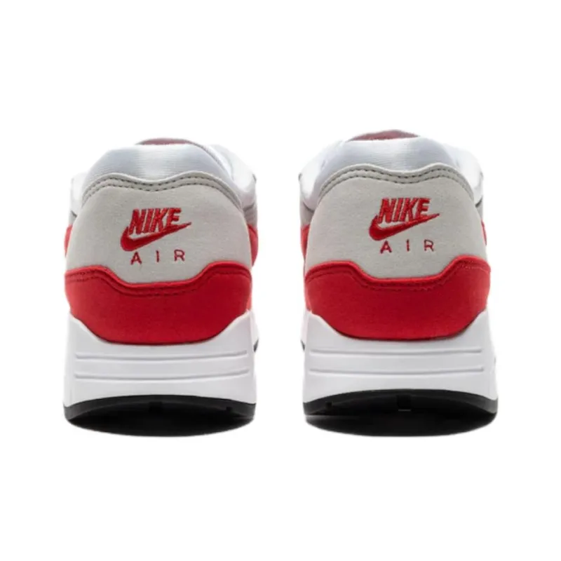 Supreme x Nike Air Max 1 Cushioning Wear Resistant Low Top Air Cushion Casual Running Shoes Unisex White Red-2