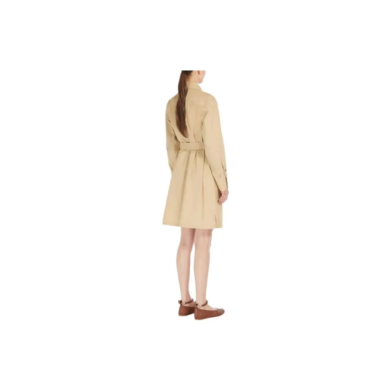 WEEKEND MaxMara Long Sleeved Dresses Women's Beige-3