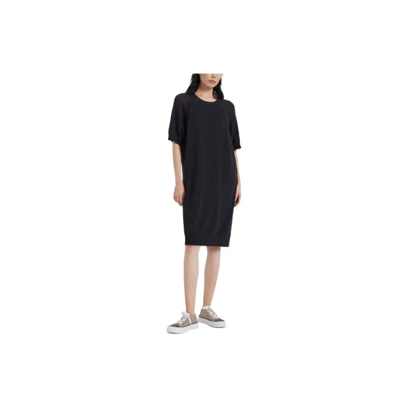 Brunello Cucinelli Crewneck Fine Knitted T Shirt Dress-3