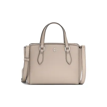 TORY BURCH Leather Tote Bag, Shopping Bag, Shoulder Bag, Crossbody Bag, Handbag Small Size Women's Gray