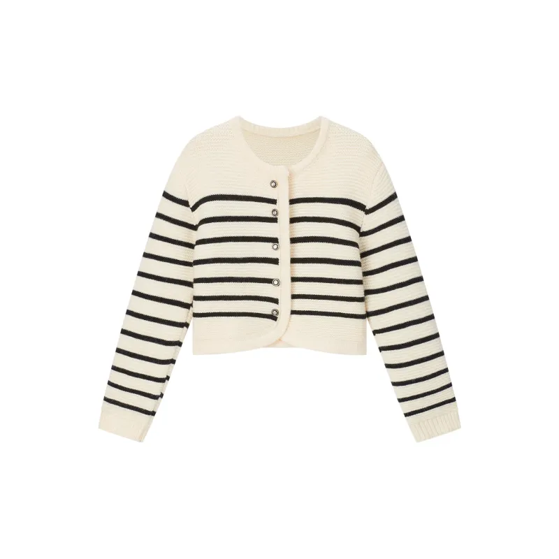 VIMLY Knitwear Women's Apricot Black-1