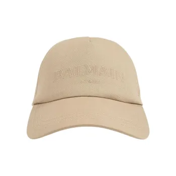 BALMAIN Logo embroidered Cotton Baseball Cap