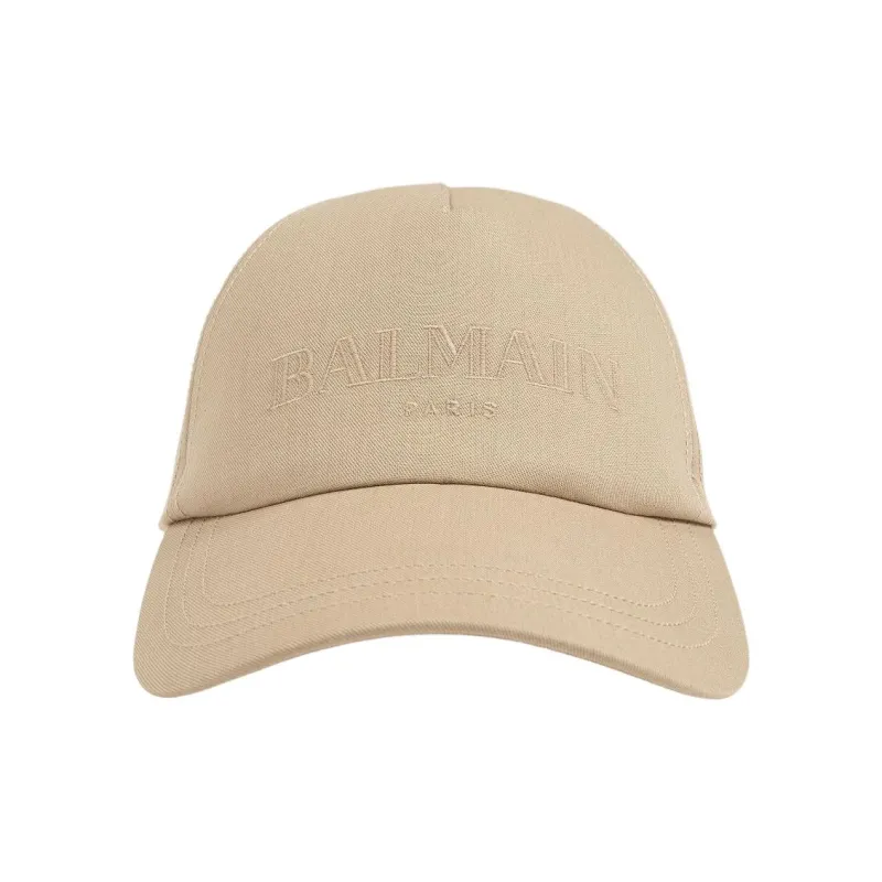 BALMAIN Logo embroidered Cotton Baseball Cap-0