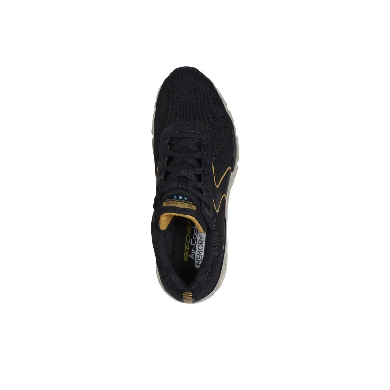Skechers Skech Air Ventura Abrasion Resistant Slip Resistant Low Top Casual Shoes Men's Black-4