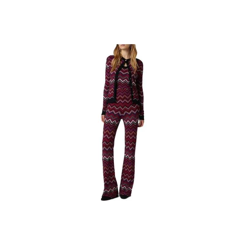 MISSONI Zigzag High Waist Straight Leg Trousers-1