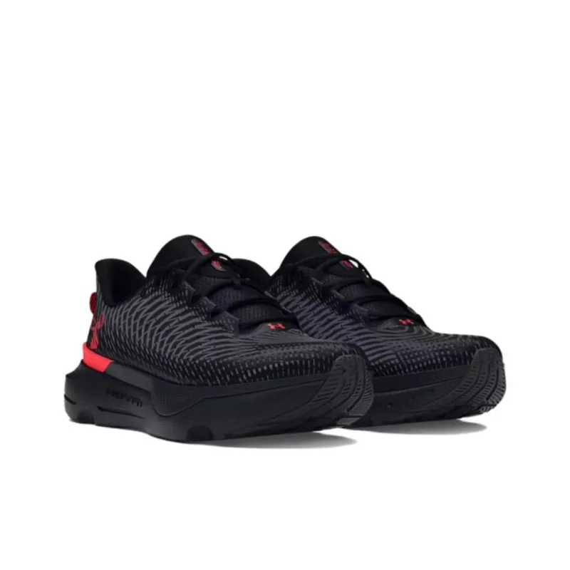 Under Armour Infinite Pro Cushioned Slip Resistant Low Top Running Shoes Men's Black Red-2