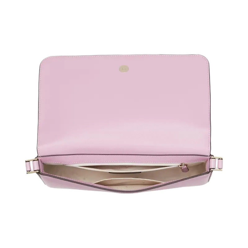 Kate Spade Staci Saffiano Leather Handbag Shoulder Bag Regular Women's Berry Cream-3