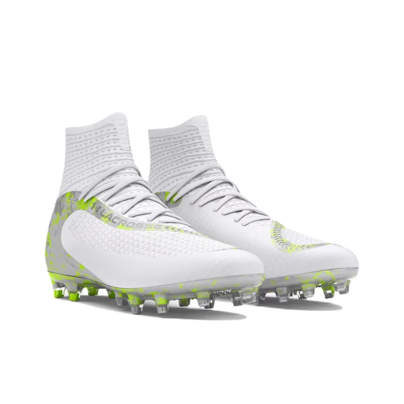 Under Armour Highlight Cushioning, Wear Resistant Soccer Shoes Unisex White-2