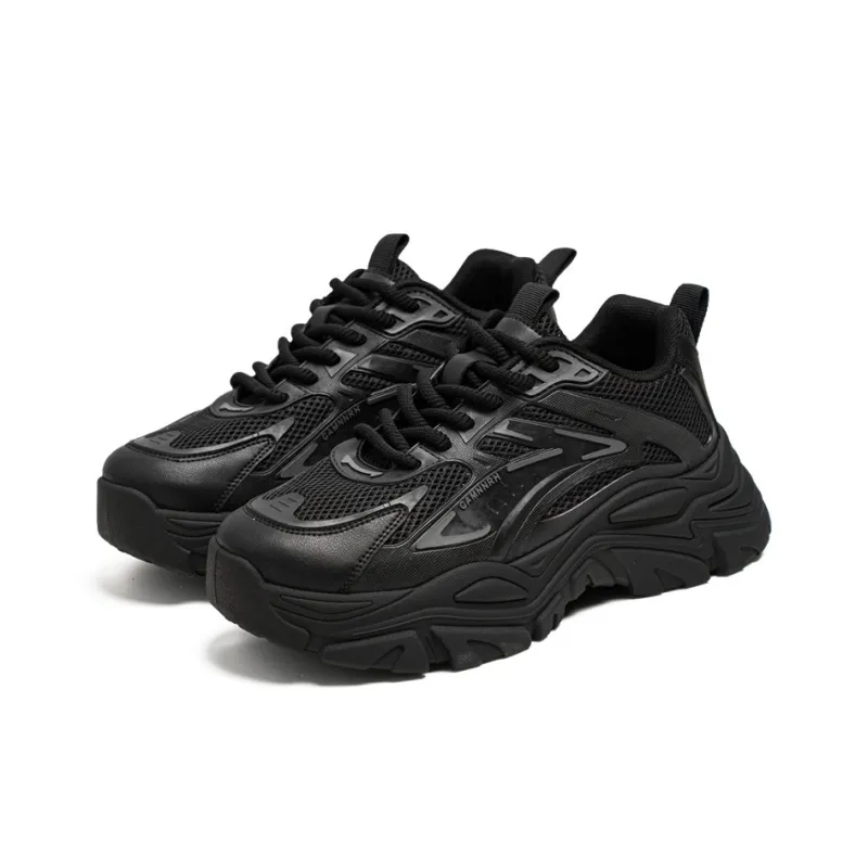 DM Individual Versatile Commute Trendy Wear-Resistant Height Increasing Low-Top Chunky Sneakers Men's Box Included-3