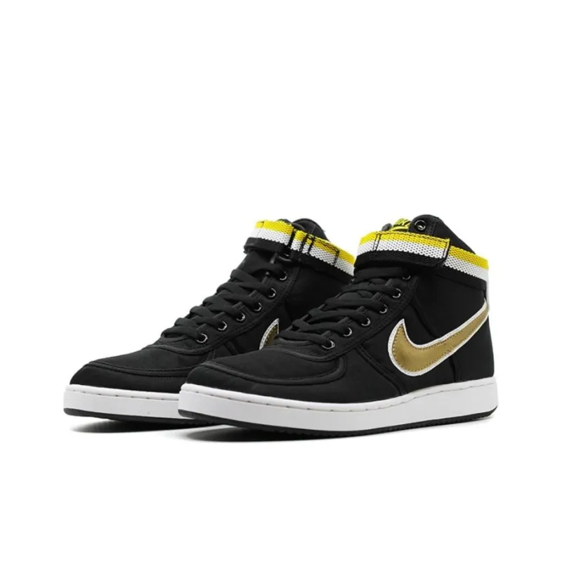 Nike Vandal High Supreme Black Metallic Gold Yellow Streak-2