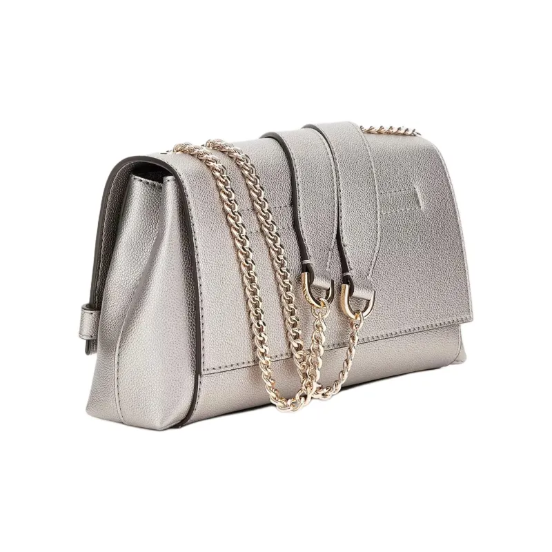 GUESS Polyurethane Shoulder Bag Crossbody Bag Women's Silver-1