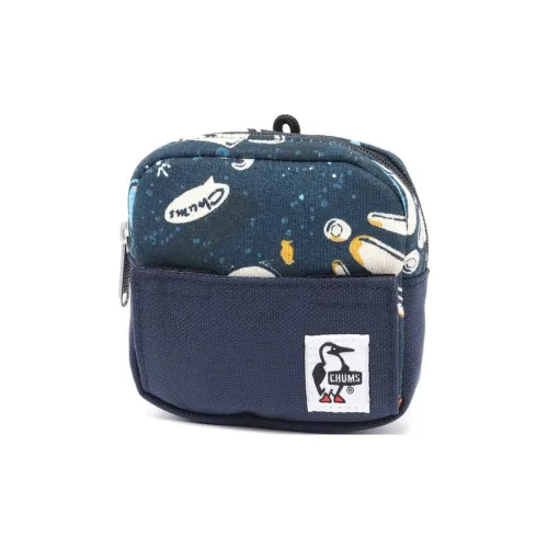 CHUMS Cotton And Polyester Blend Key Pouch Unisex Space Blue