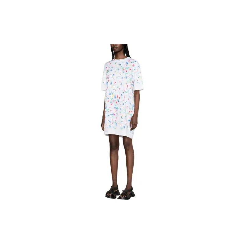 MARNI Abstract print Cotton T shirt Dress-2