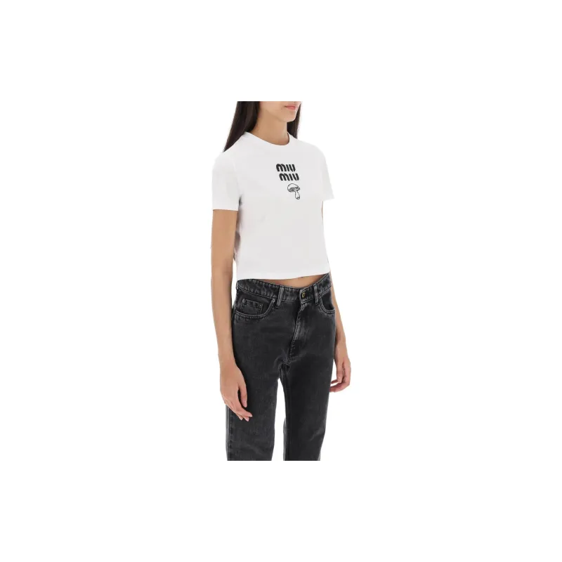MIU MIU T Shirts Women's White-1