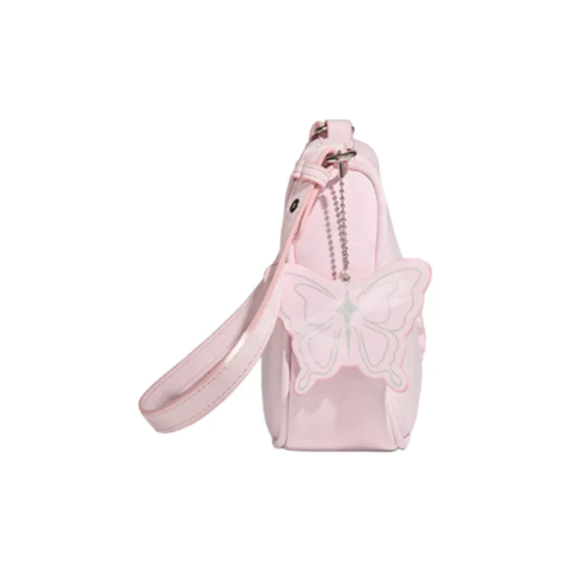 NOMK PU Shoulder Bag, Dumpling Bag, Shoulder Bag, Crossbody Bag Women's Ecru/Pink/Black/Light Green-6