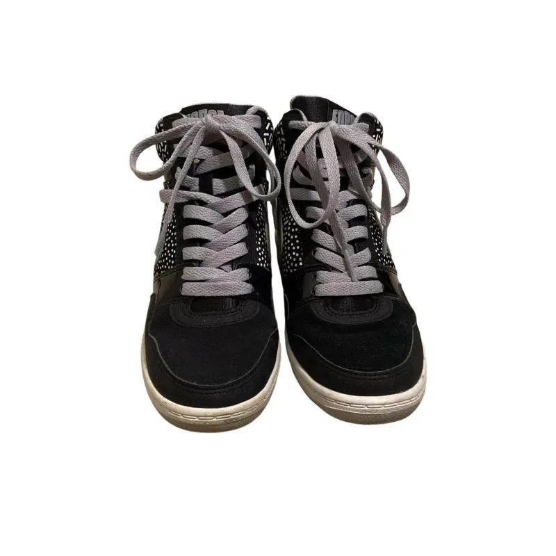 Nike Force Sky High Print Wedge Black White Women's-1
