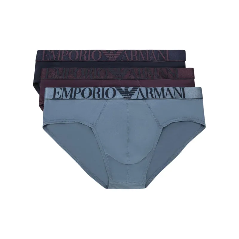EMPORIO ARMANI Low Rise Logo Waistband Pack Of Three Briefs-1