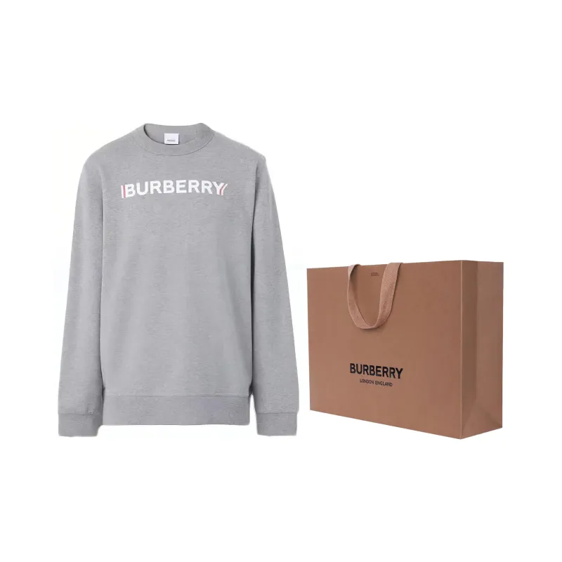 Burberry Logo Print Cotton Sweatshirt-5