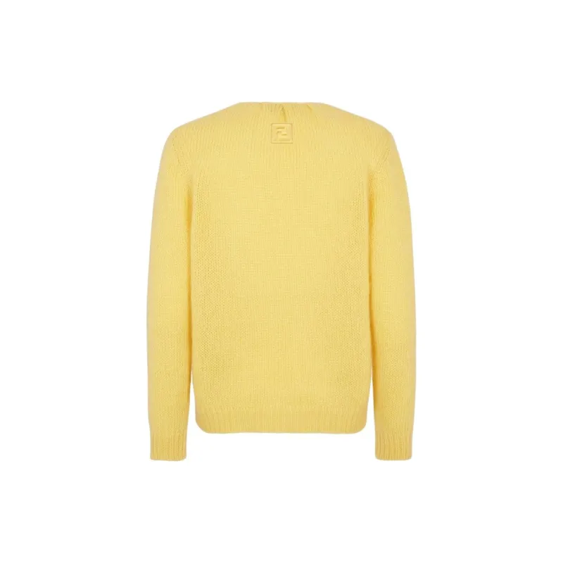 FENDI Long Sleeved Crewneck Knitted Jumper-1