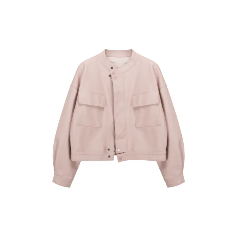 Classic Leather Jacket Exemplifies Unique Style Unisex-17