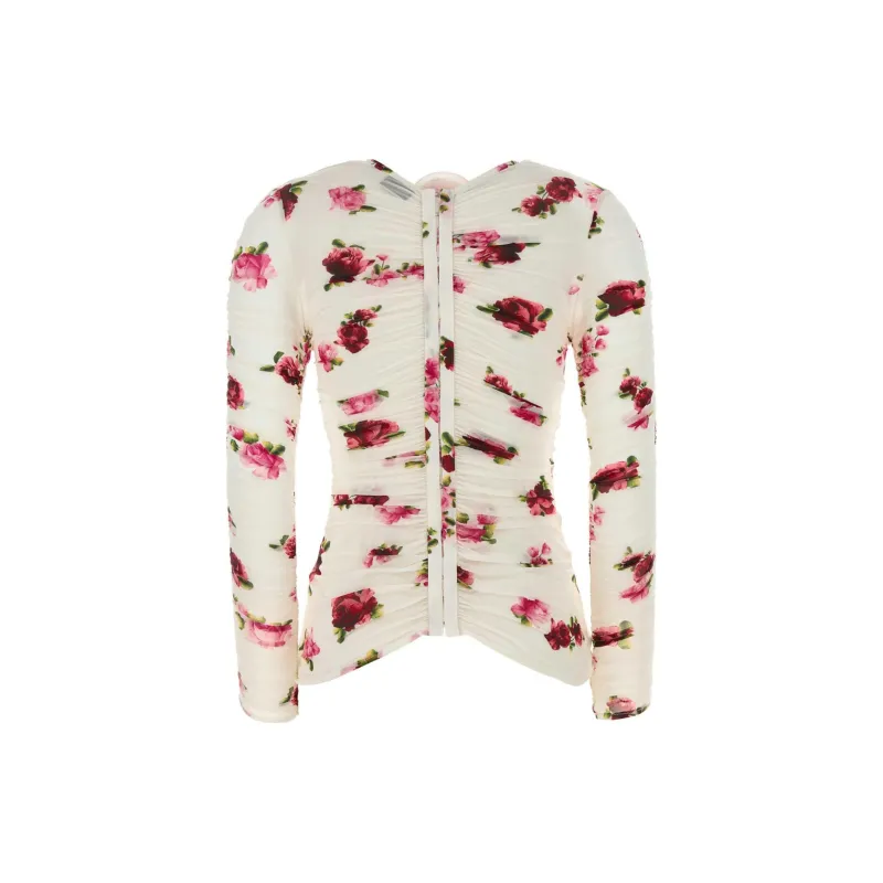 Magda Butrym Rose appliqué Ruched Top-1