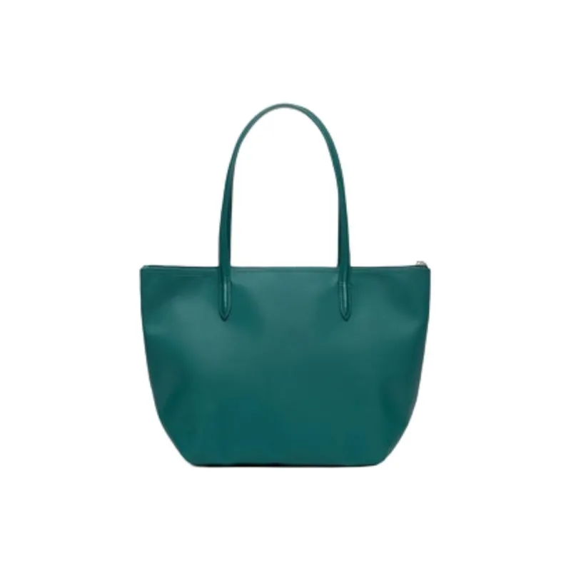 LACOSTE Synthetic Leather Tote Bag Shopping Bag Handbag Small Size Women's Green-2