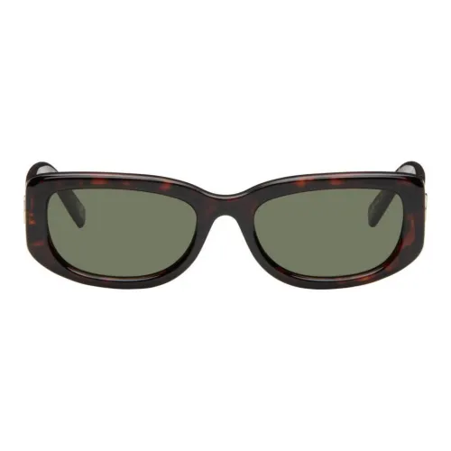Le Specs Acetate Square Sunglasses Women's Brown