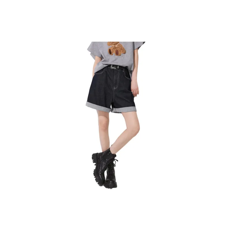 CHUMIAN Denim Shorts Women's Original Denim Blue-0