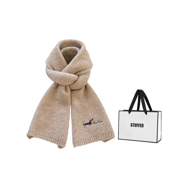 STUFFER Contains Wool Knit Scarves Unisex-4