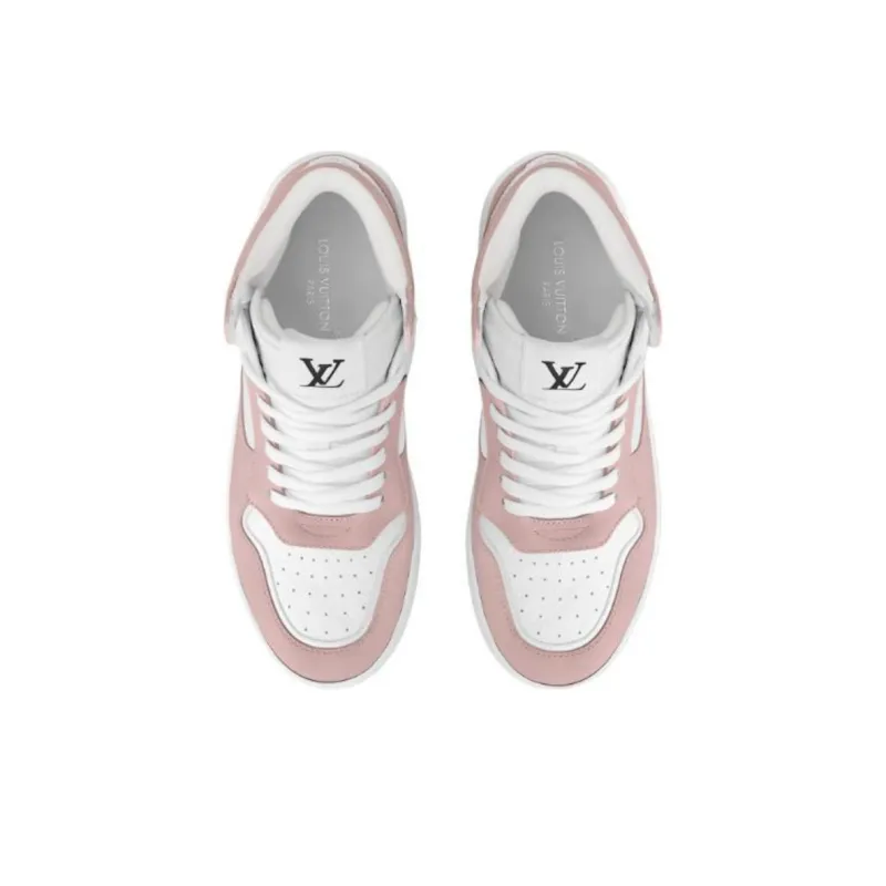 LOUIS VUITTON Stadium Mid Top Skateboard Shoes Women's Pink-3