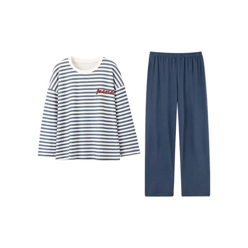 Montagut Pajama Set Fall Women's 2 Pack Blue-0