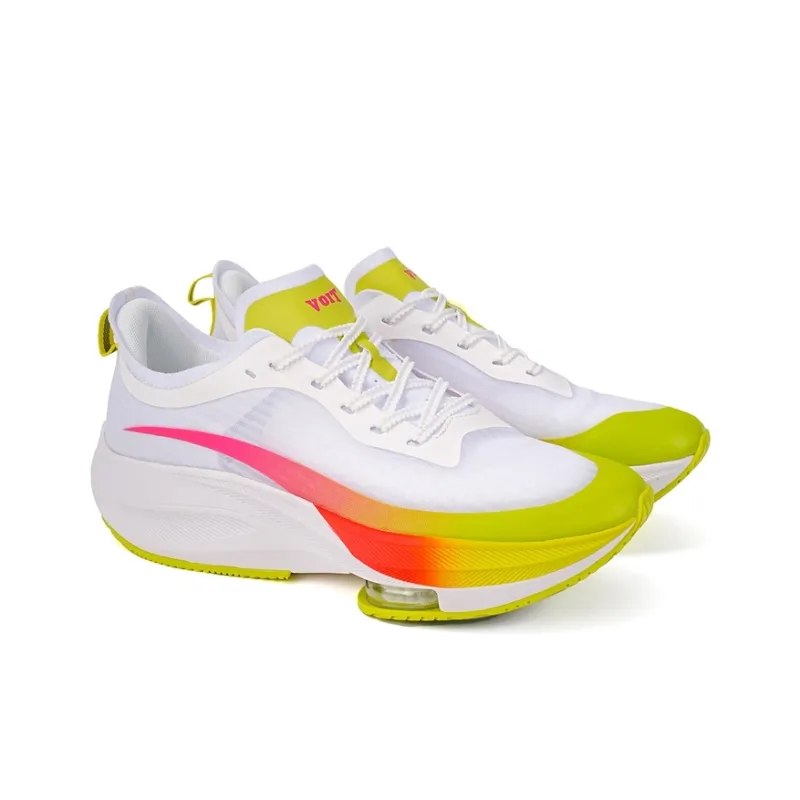 VOIT Running Shoes Unisex Low Top White Rainbow-2