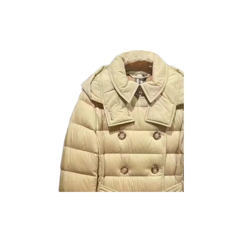 Burberry Arniston Hooded Puffer Long Down Jacket Honey-2