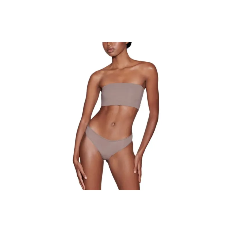 SKIMS FITS EVERYBODY BANDEAU Strapless Top Women's UMBER/Brown Earth Tone-1