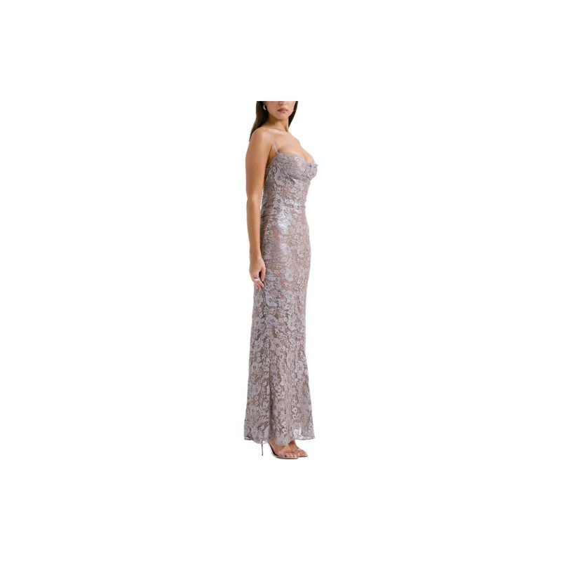 HOUSE OF CB AZZURRA Slip Dress Women's ICE BLUE/Ice Blue-3