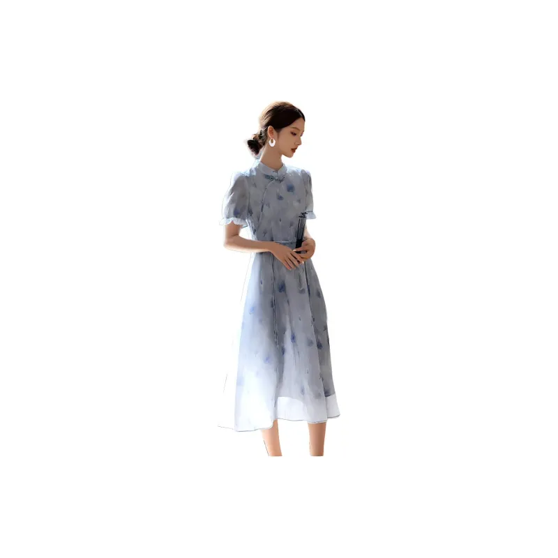 XWI Short Sleeved Dress Women's Sky Blue-2