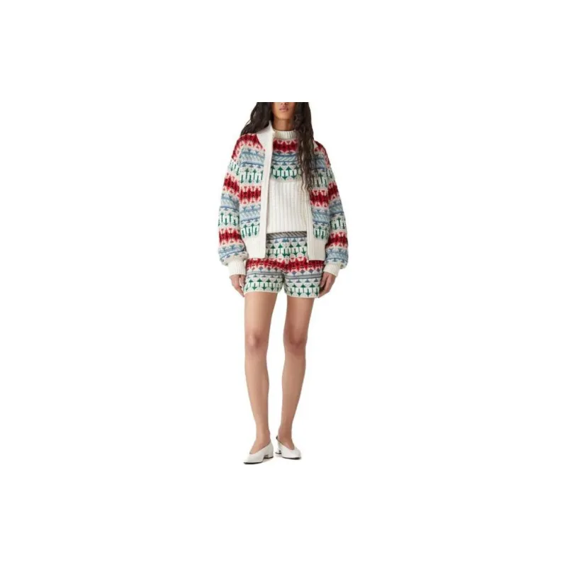 Loro Piana FW23 Holiday Noel Shorts Casual Shorts Women's Multicolor White-2