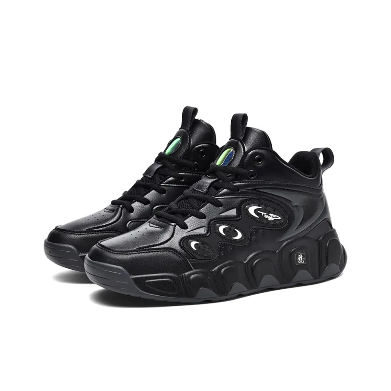 Black tailed Deer Thermal Cushioning Abrasion Resistant Slip Resistant High Top Basketball Shoes Men's-8