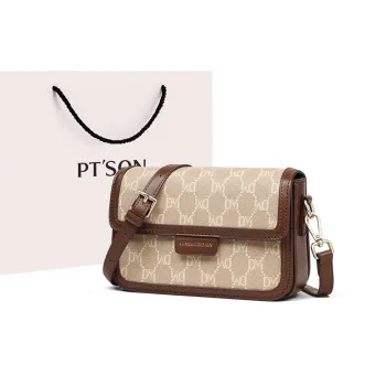 PT'SON Synthetic Leather Shoulder Bag, Crossbody Bag Regular Women's Coffee Brown