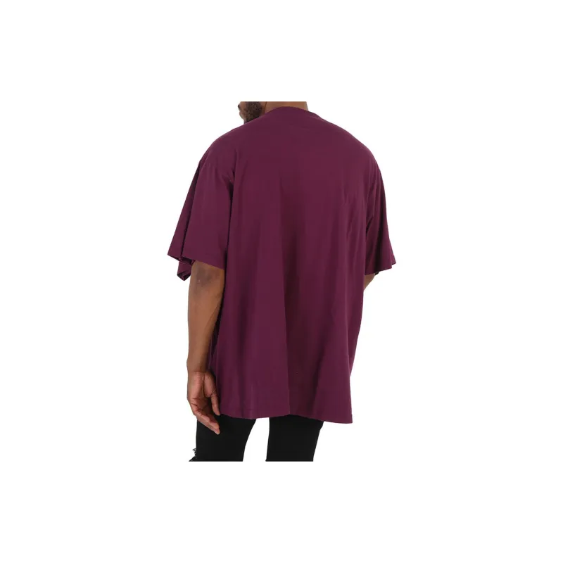 Balenciaga T Shirt Women's Purple Loose Fit Style-3